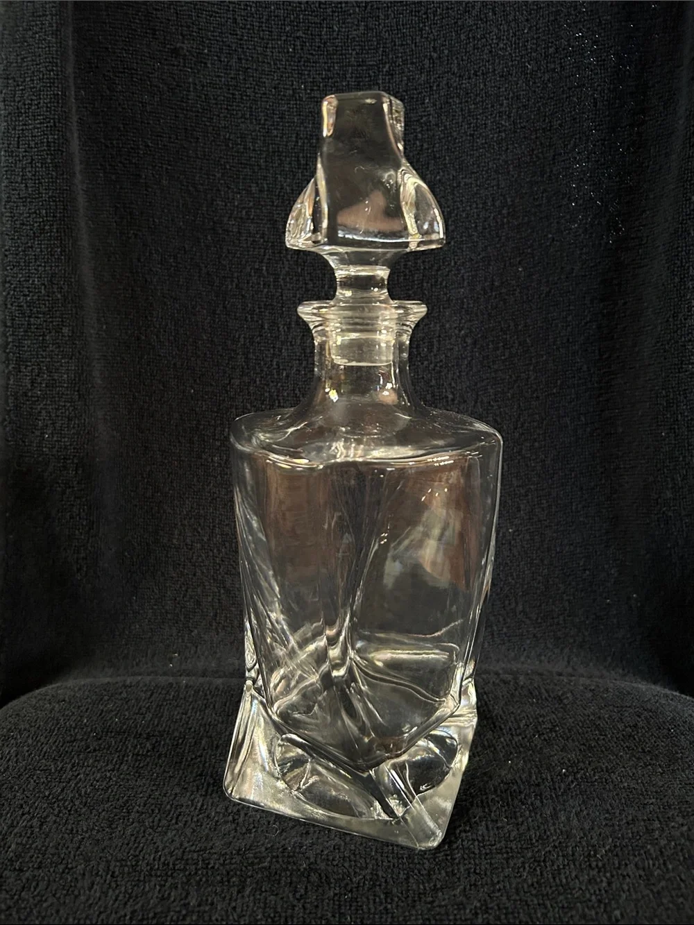 Bohemia Heavy Twisted Crystal Decanter with Stopper